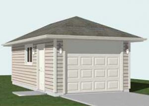 Hipped Roof Style Garages