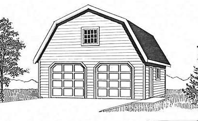 Gambrel Roof Attic Garage Plans 575 1 24 X 24 By Behm