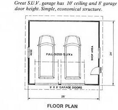 PDF Floor Plan Model 1D 672 sqft 24x28 2-Car Garage 