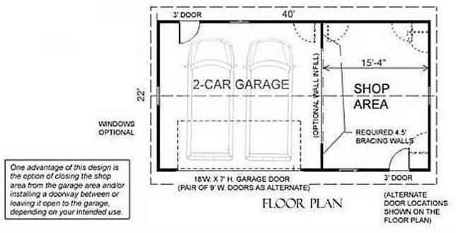 Garage Plan 41277 2 Car